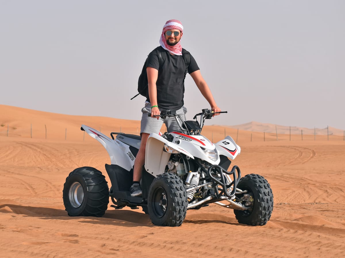 Tourist on Quad bike